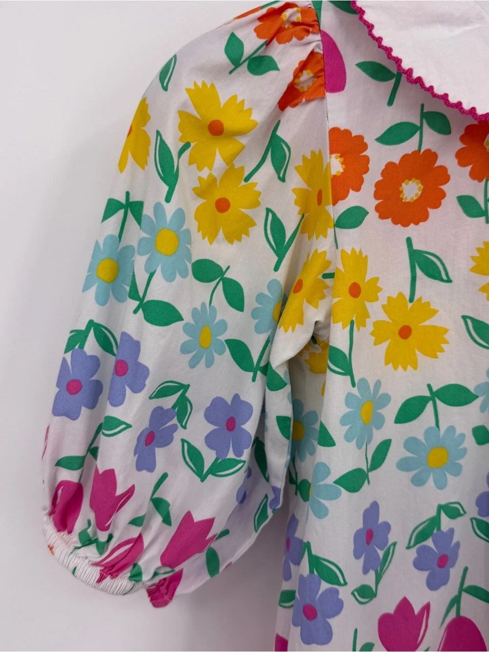 Little Bird by Jools Oliver Floral Puff-Sleeve Dress with Peter Pan Collar 5-6yr